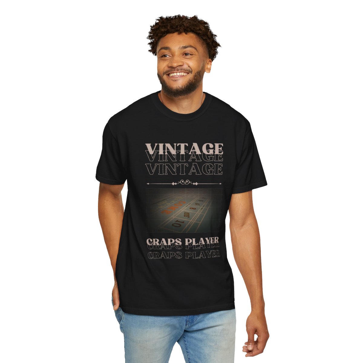 Craps-themed T-shirt available in our Etsy shop