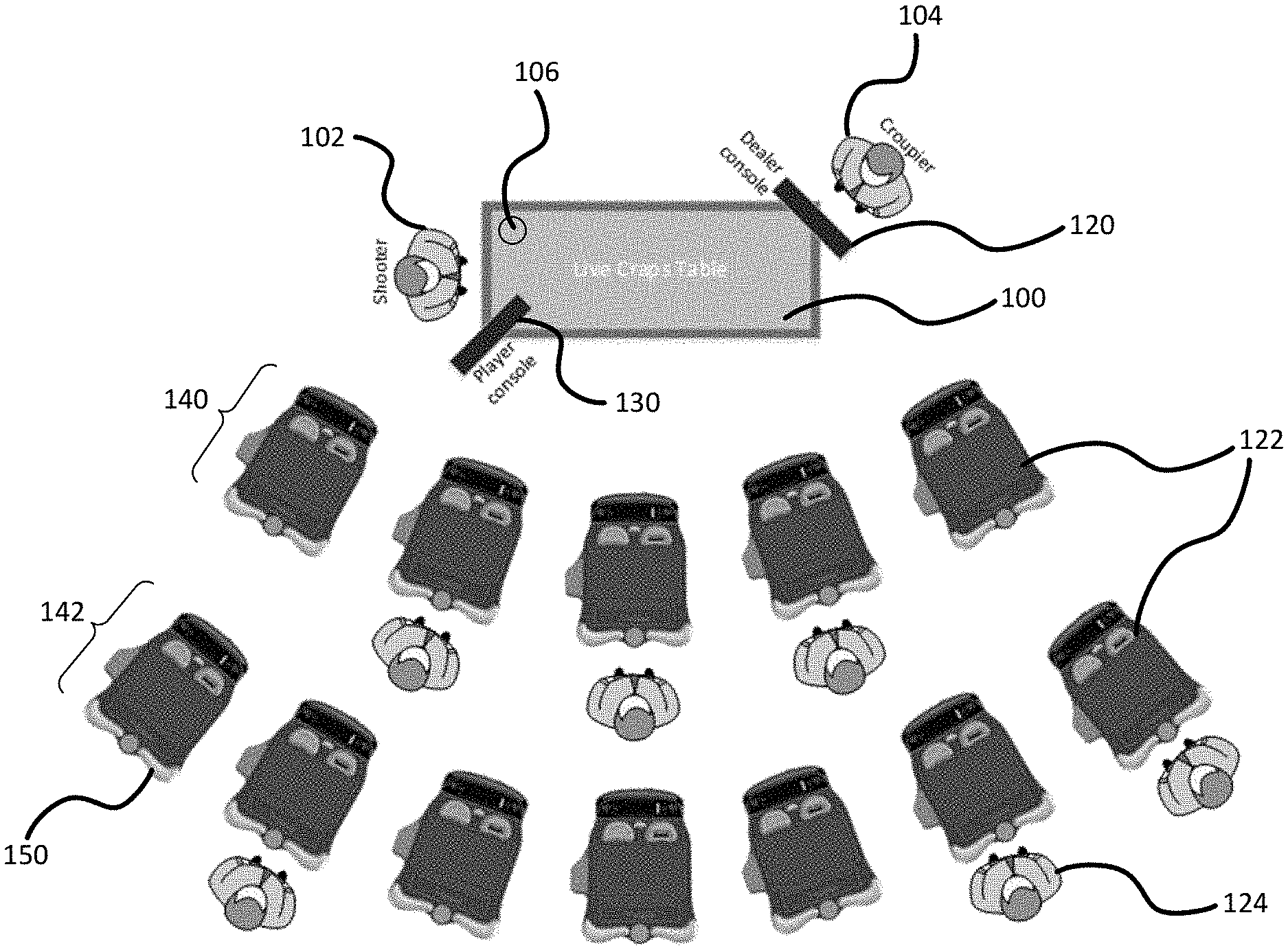 Patent US11195370 system diagram