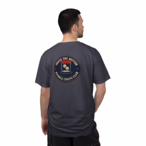 5871933093371988641_2048-1.jpeg Press the Button Bubble Craps Club Shirt product image from Bubble-Craps.com